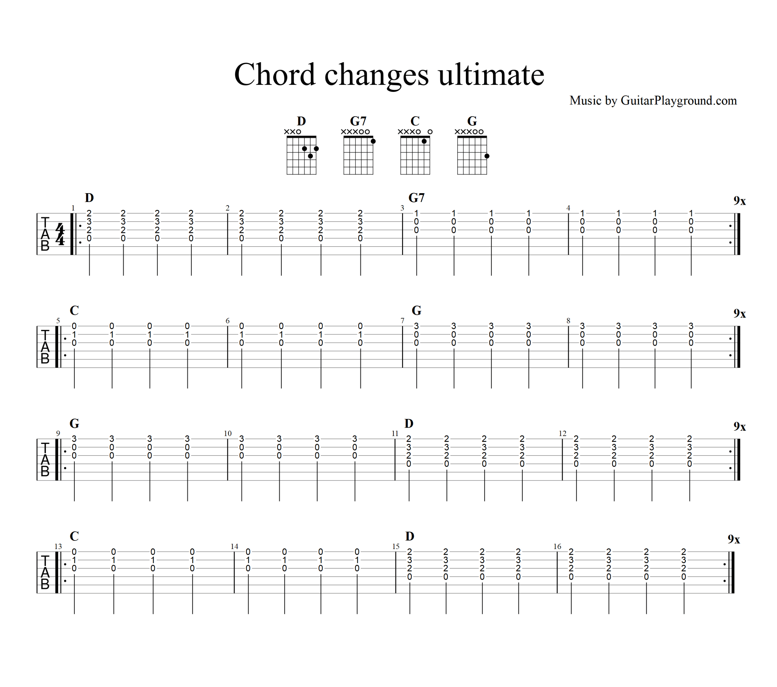Chord Changes Ultimate Tabs Chords Simple#1
