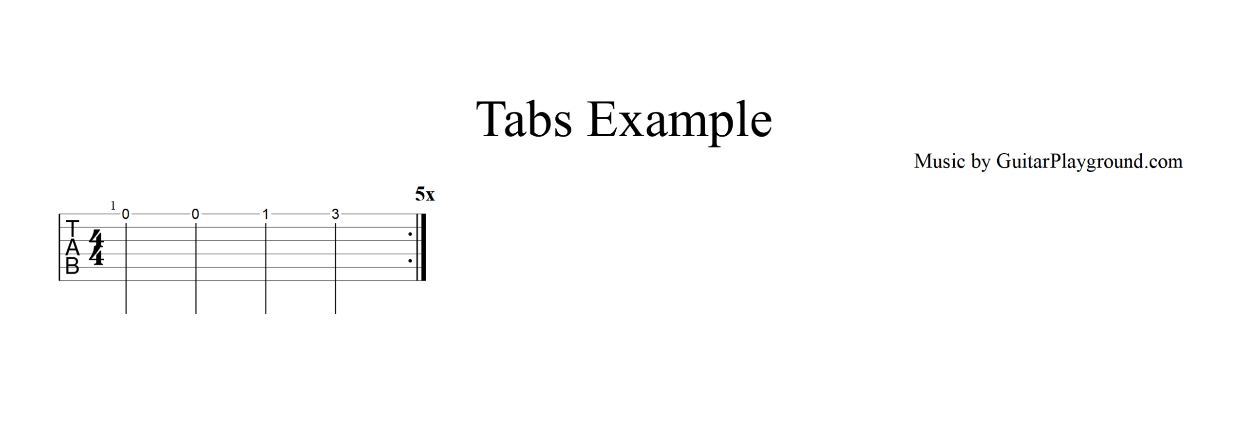 Tabs Example Tabs Chords Simple#1